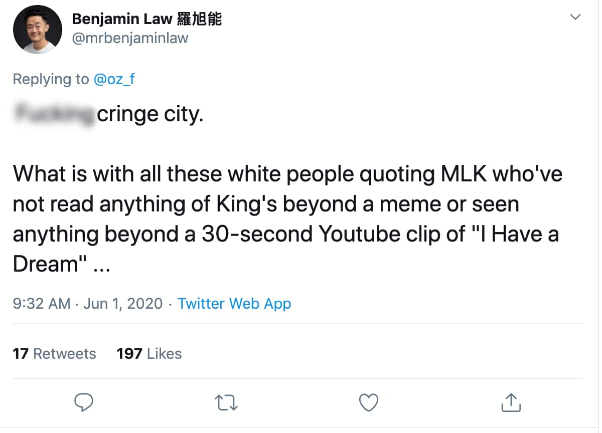 Benjamin Law tweet