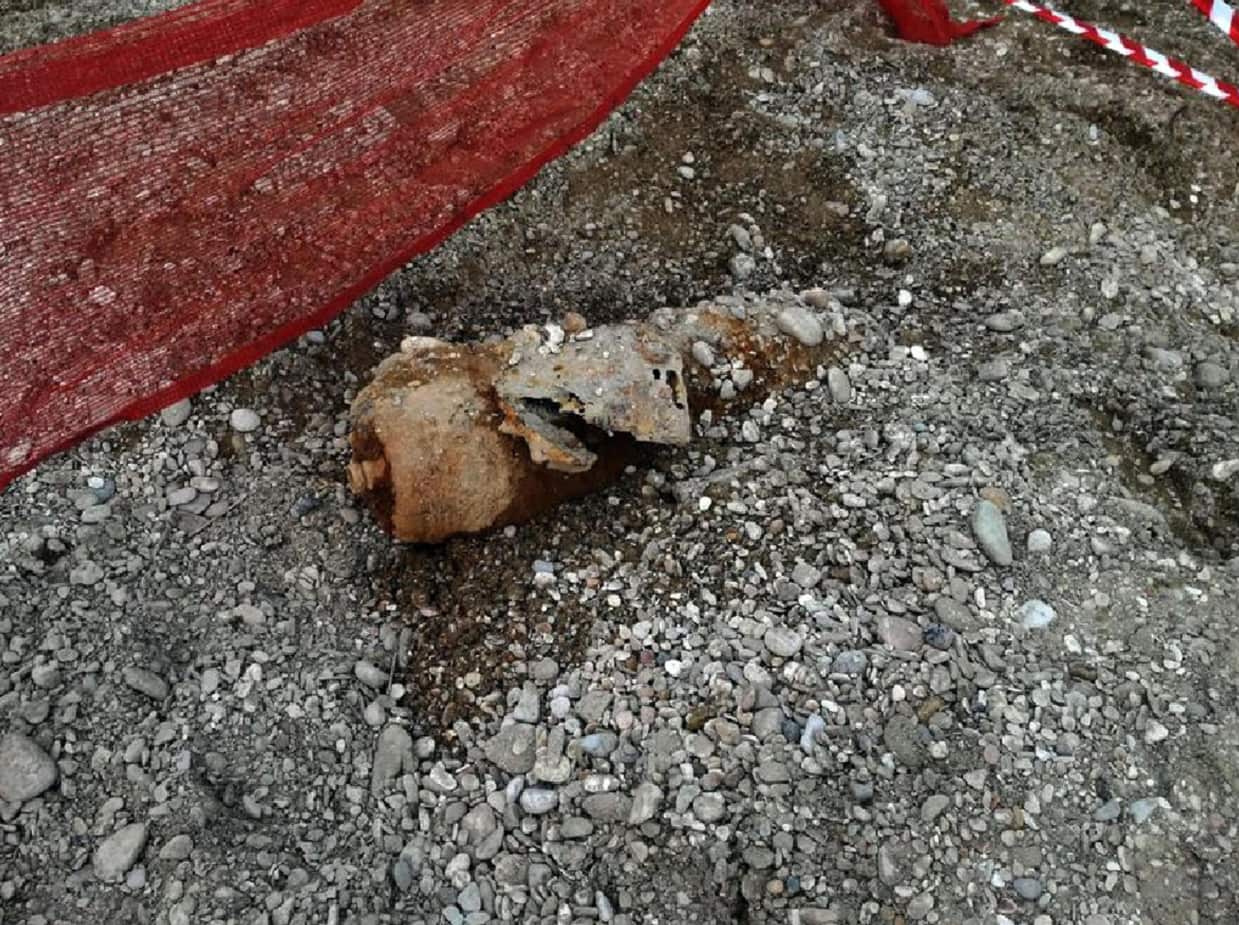 The explosive device was found at a construction site in the small town of Fano. 