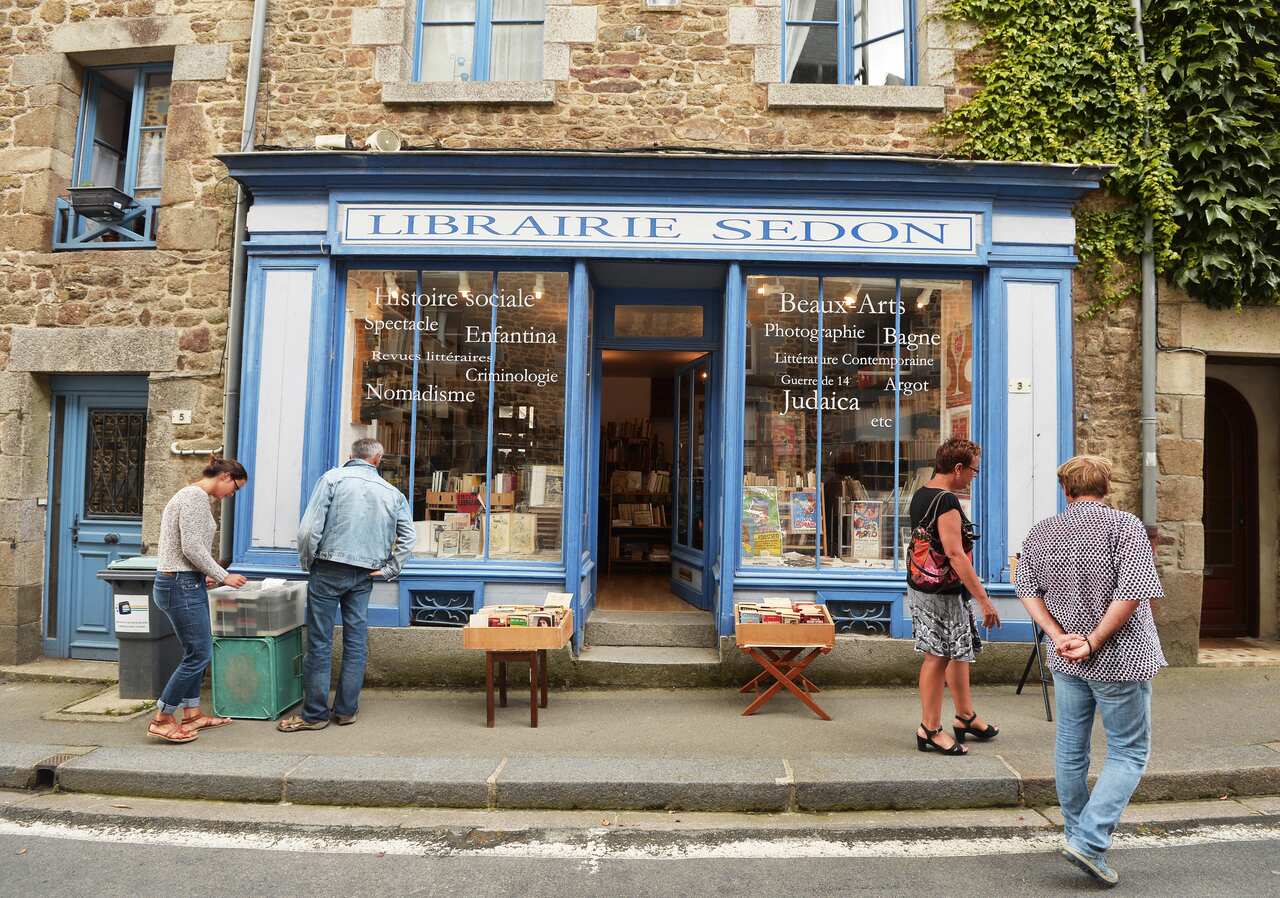 Bookstore in Becherel, outside Rennes, northwestern France
