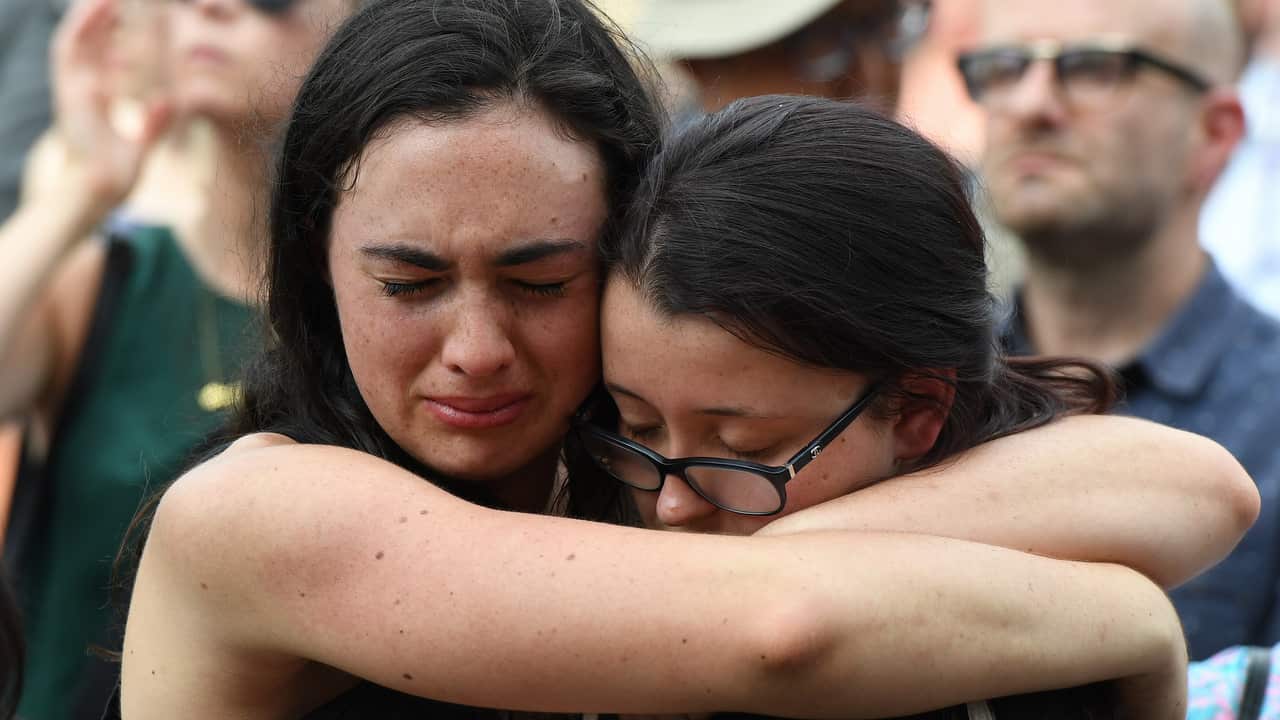 Thousands attend a vigil for the Bourke Street victims at Federation Square in Melbourne, 23 January 2017.  