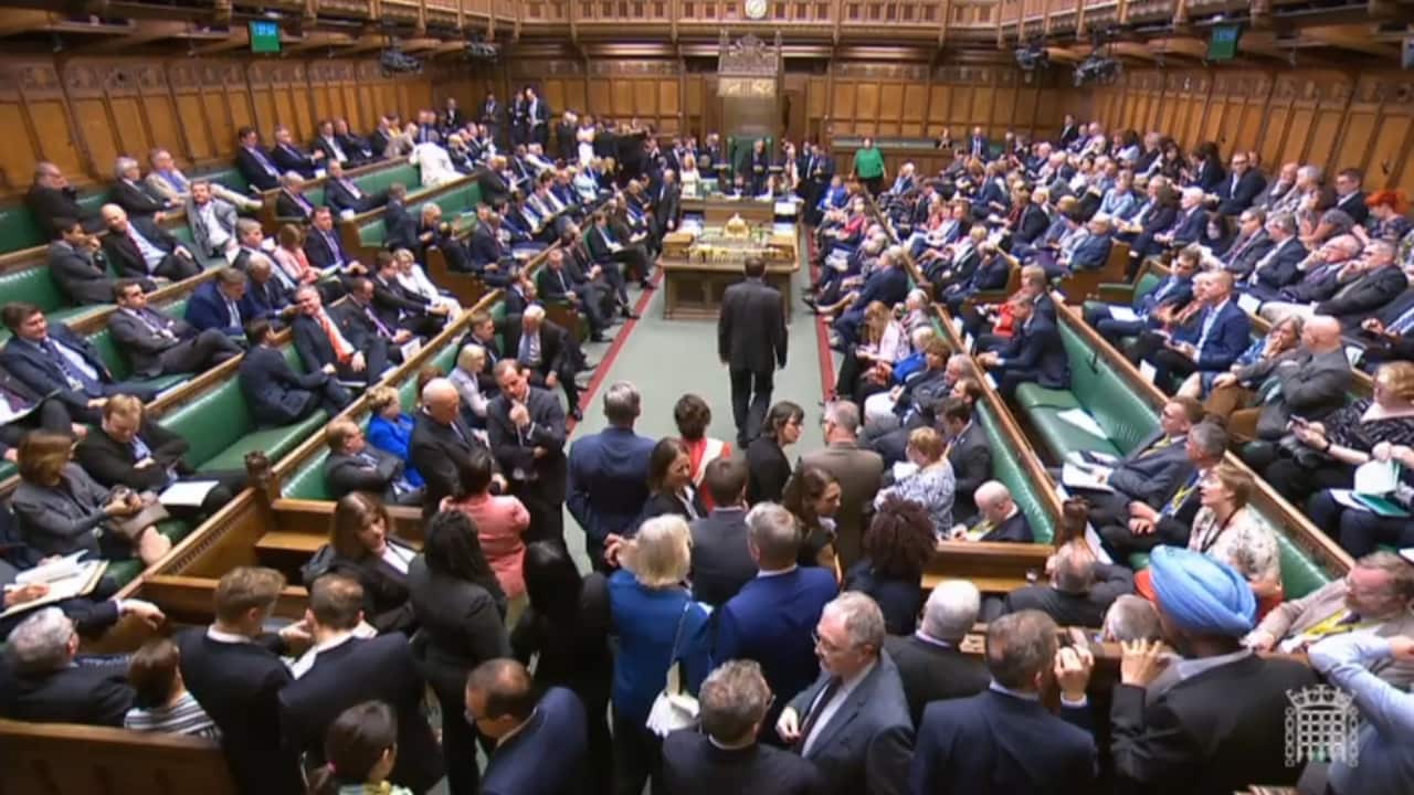 British MPs vote on the motion that will make it harder for the next prime minister to force through a no-deal Brexit.