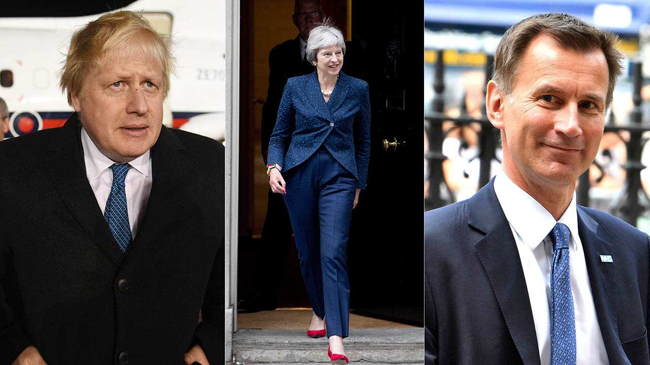 From left: Boris Johnson; Theresa May; Jeremy Hunt
