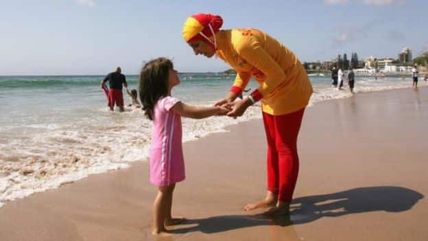 Burkini worn by Australian lifeguards