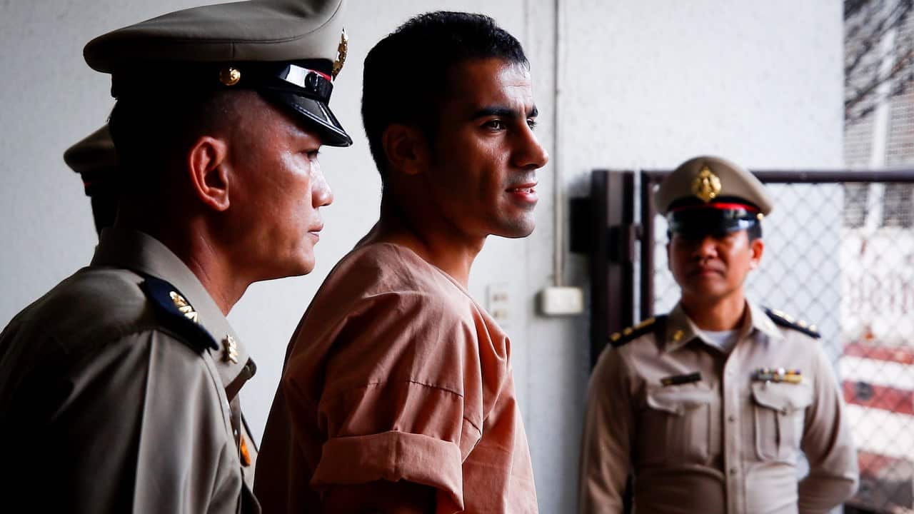 Hakeem Al-Araibi at the Criminal Court in Bangkok.