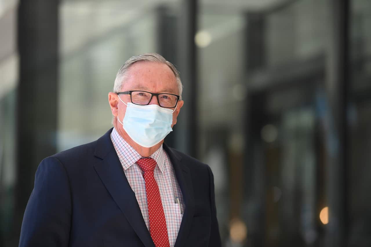 NSW Health Minister Brad Hazzard speaks to the media during a press conference in Sydney, Friday, June 25, 2021. (AAP Image/Dean Lewins) NO ARCHIVING