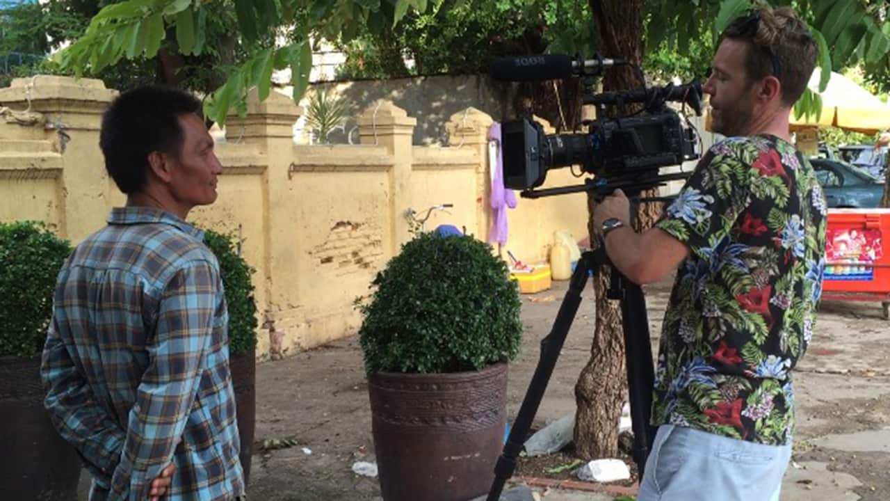 Video Journalist Dean Cornish interviews Hong in Cambodia for Dateline's story.