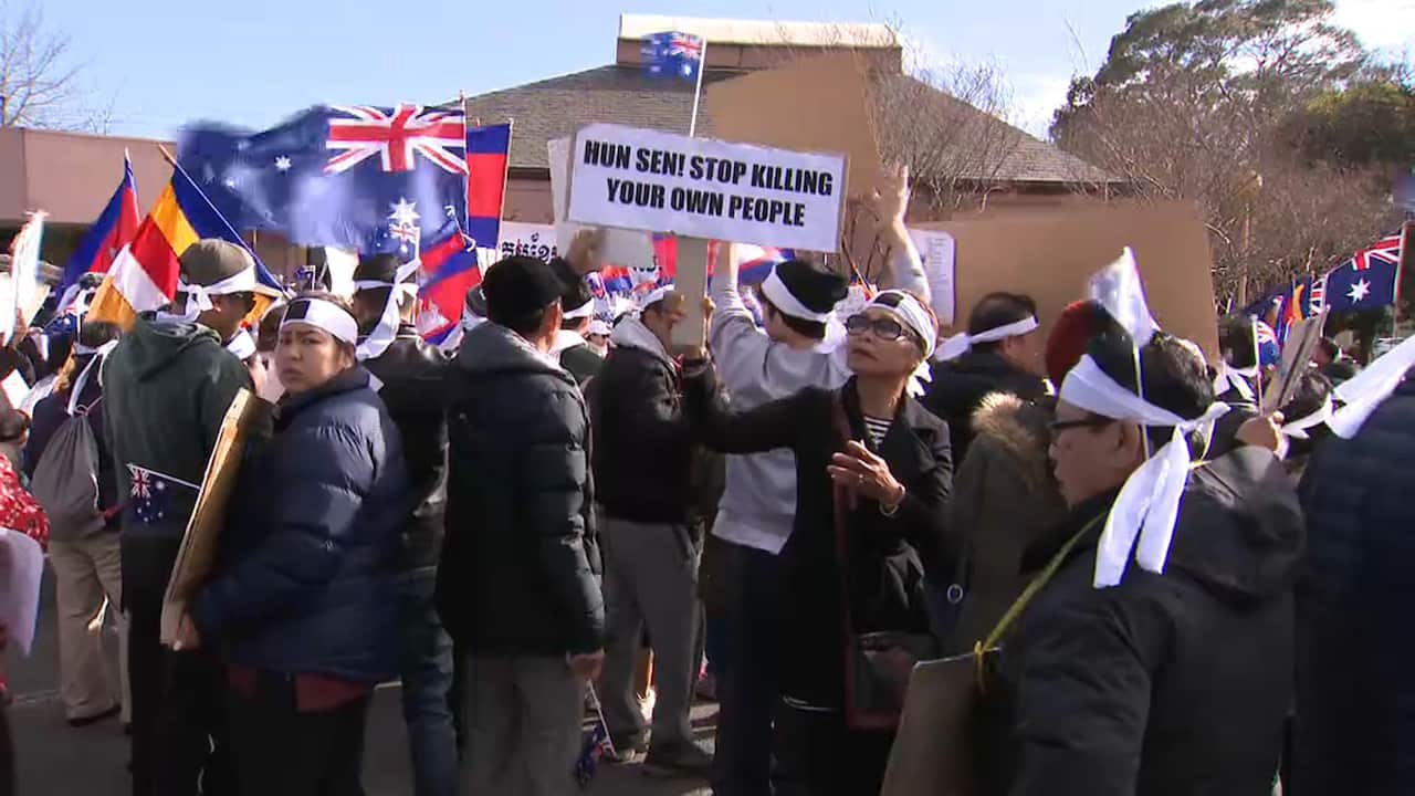 Protests in Melbourne. 