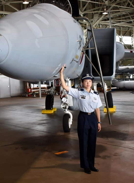 First Lieutenant Misa Matsushima has become Japan's first female fighter pilot.