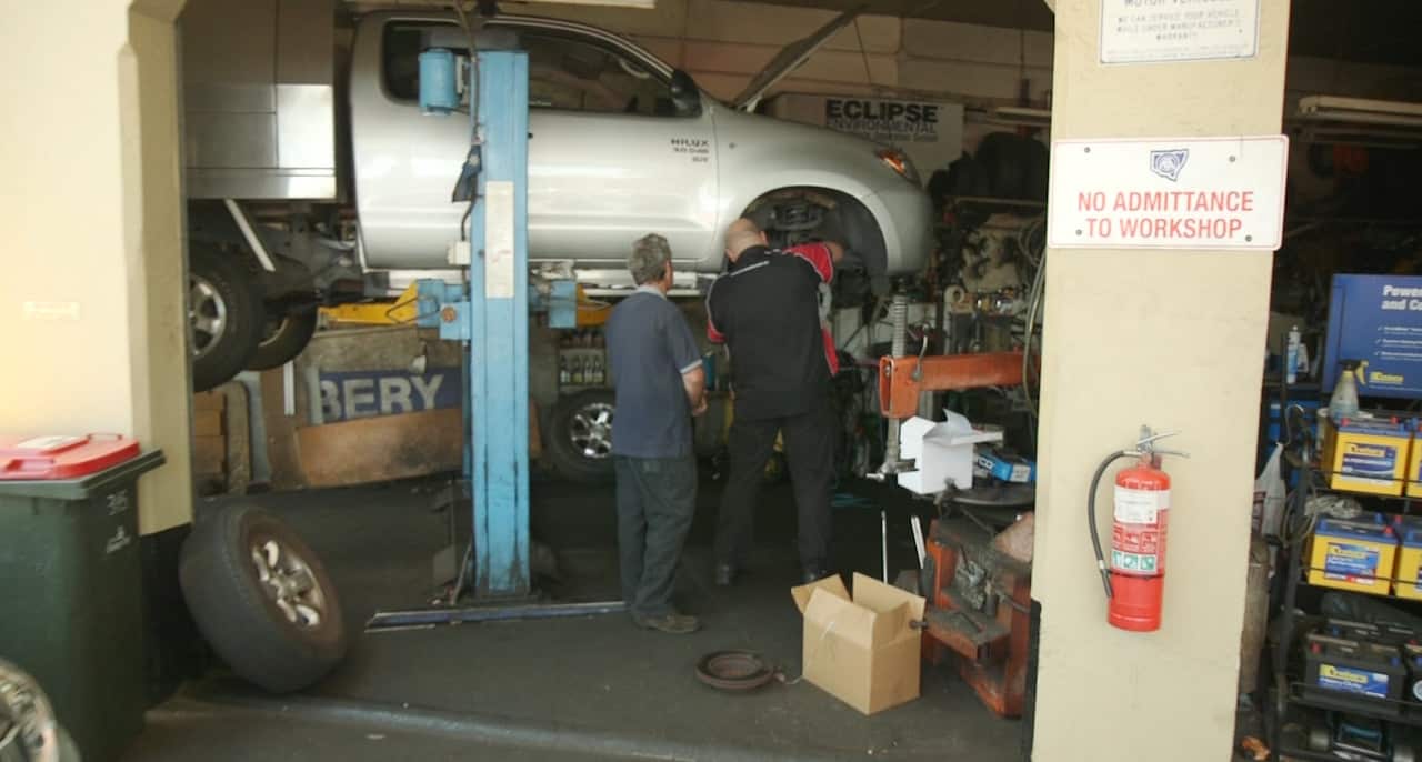 The garage now brings in the majority of the station's business.