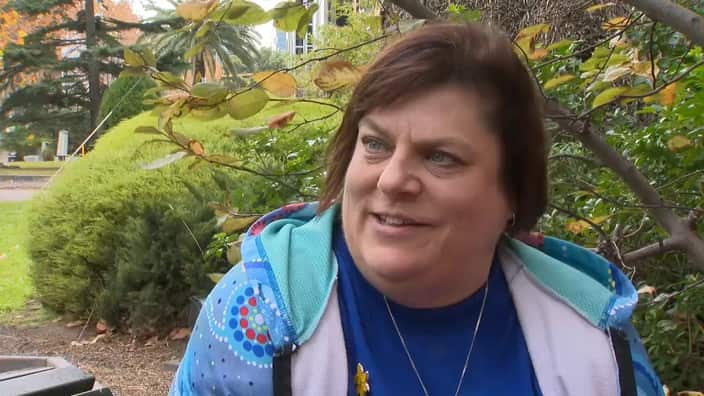 Indigenous woman Andrea Casey speaks to SBS