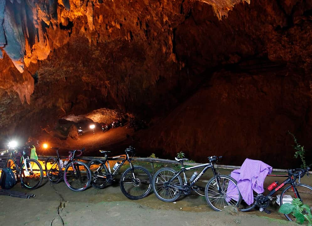 Bicycles left by the missing football players team.