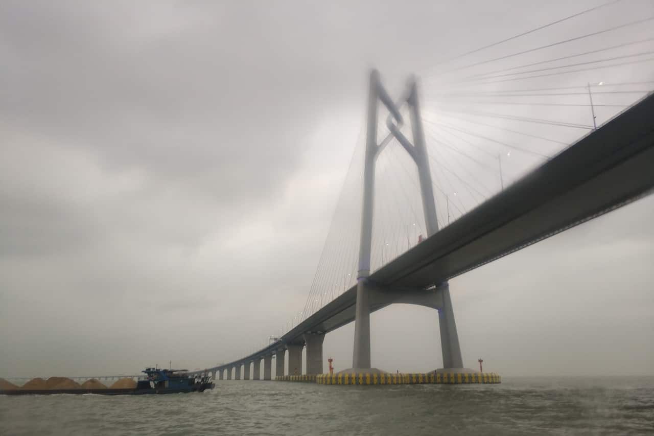 The world's longest sea bridge was officially inaugurated by China's President Xi Jinping.