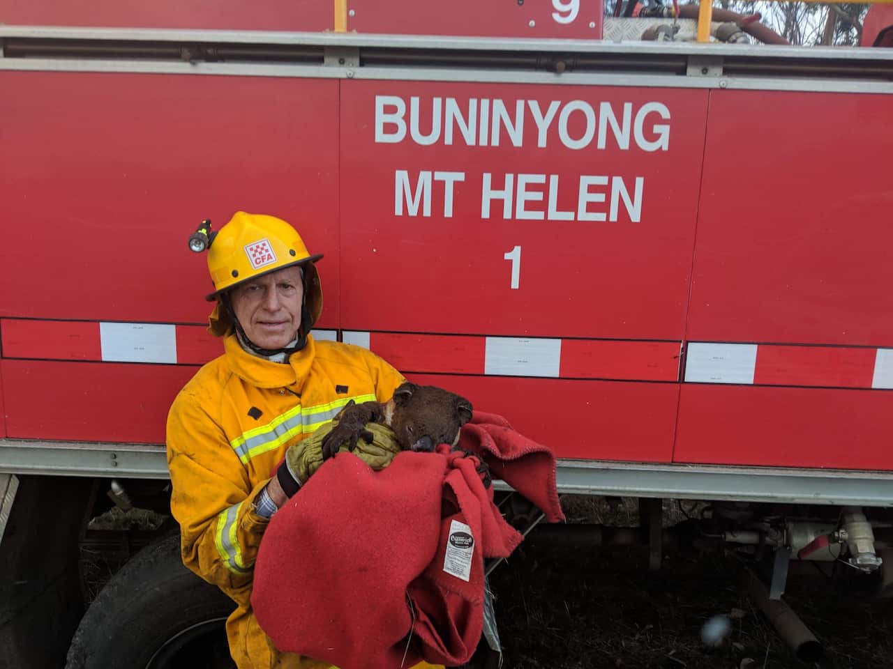 CFA volunteer John McLeod is commended for brave conduct. (SUPPLIED)