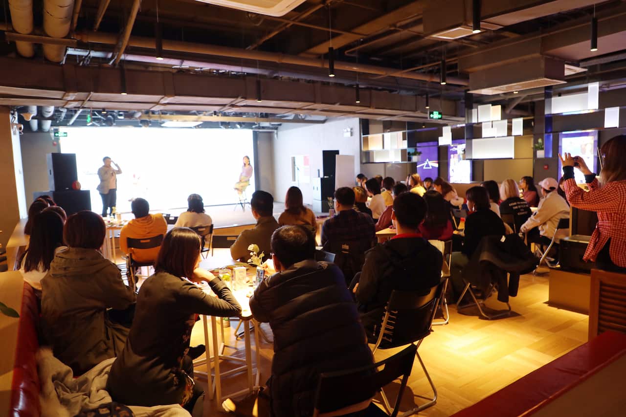 About 30 people including software engineers, bankers, college students and marketing specialists gathering in Beijing for one of Yummys workshops.