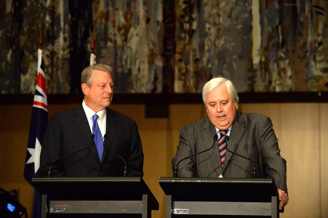 Clive Palmer and Al Gore