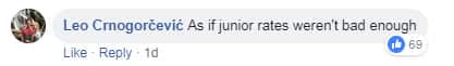 Leo Crnogorčević: As if junior rates weren't bad enough