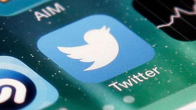 The icon for the Twitter app on an iPhone