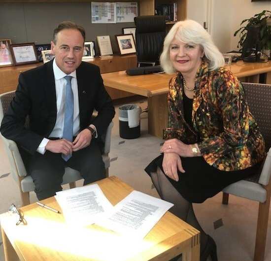 Christine Morgan and Greg Hunt