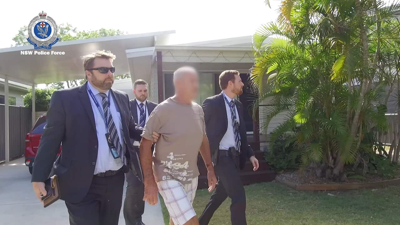 The 70-year-old was arrested by detectives on Wednesday morning at his Queensland home.