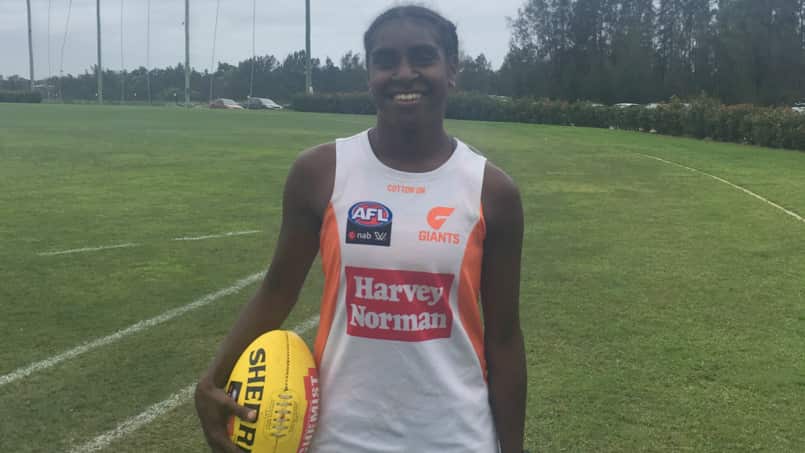 Delma Gisu first started playing AFL five years ago.