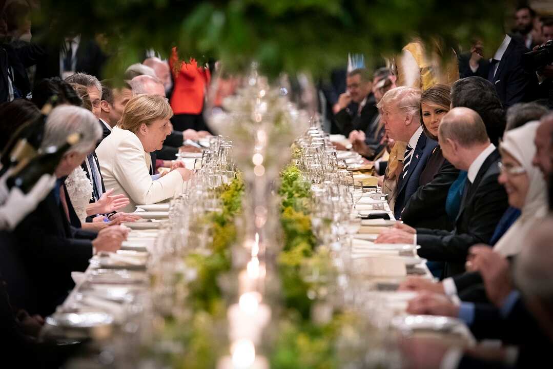 The dinner for the participants and partners of the G20 summit at the Teatro Colon in Buenos Aires.