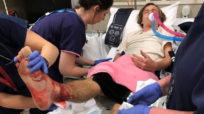 The 16-year-old went for a swim at Brighton's Dendy Street Beach on Saturday.