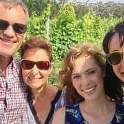 Lars, Vivian, Annabelle and Jessica Falkholt on Christmas Day