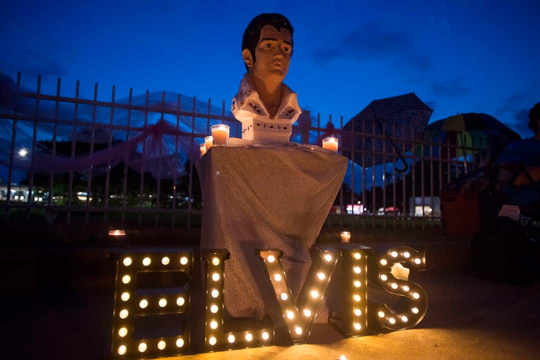 A street memorial for Elvis Presley