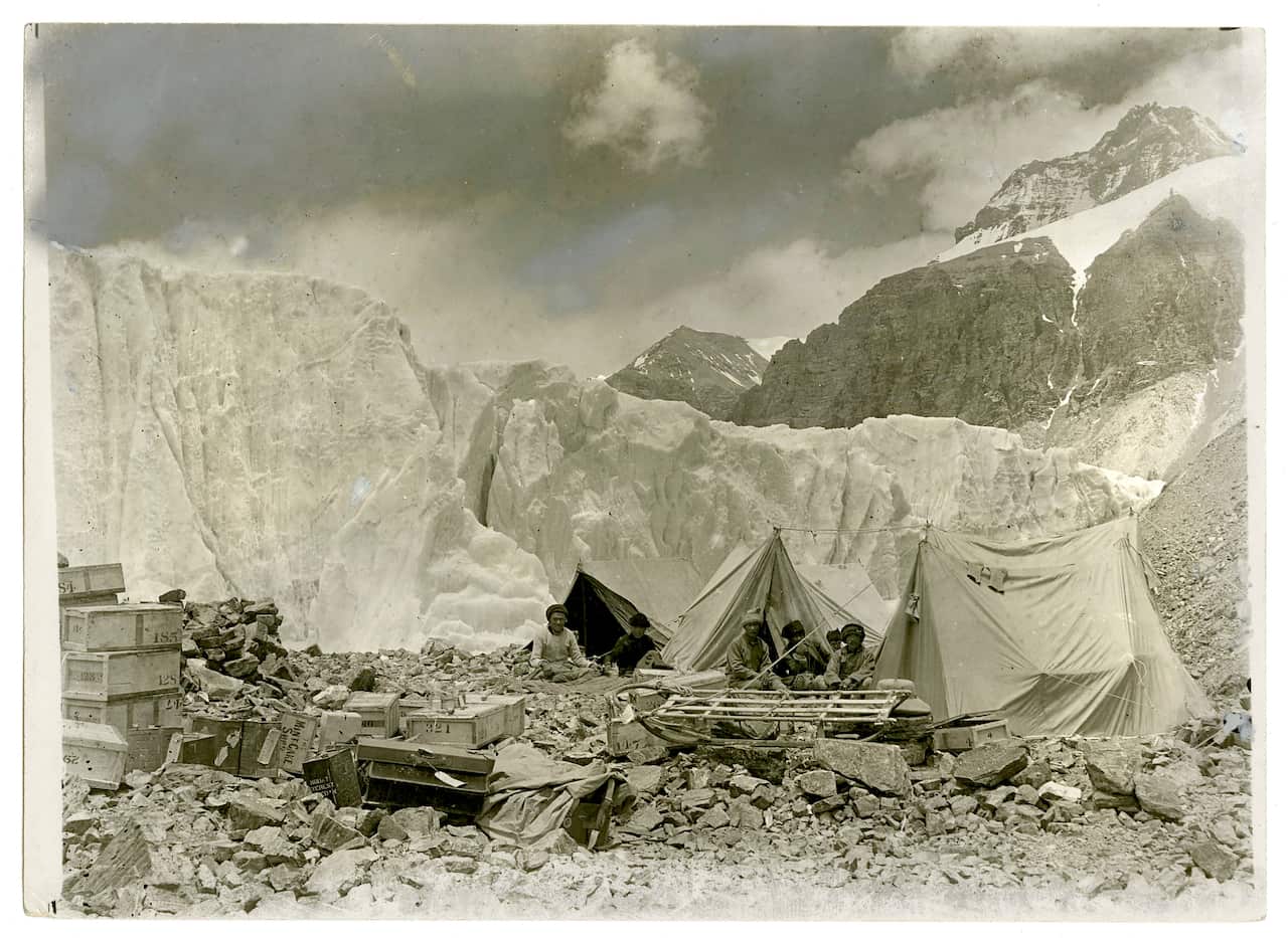The crew made three attempts to reach the Everest's summit  in 1922. After the third try —  during which an avalanche killed seven porters — they gave up.