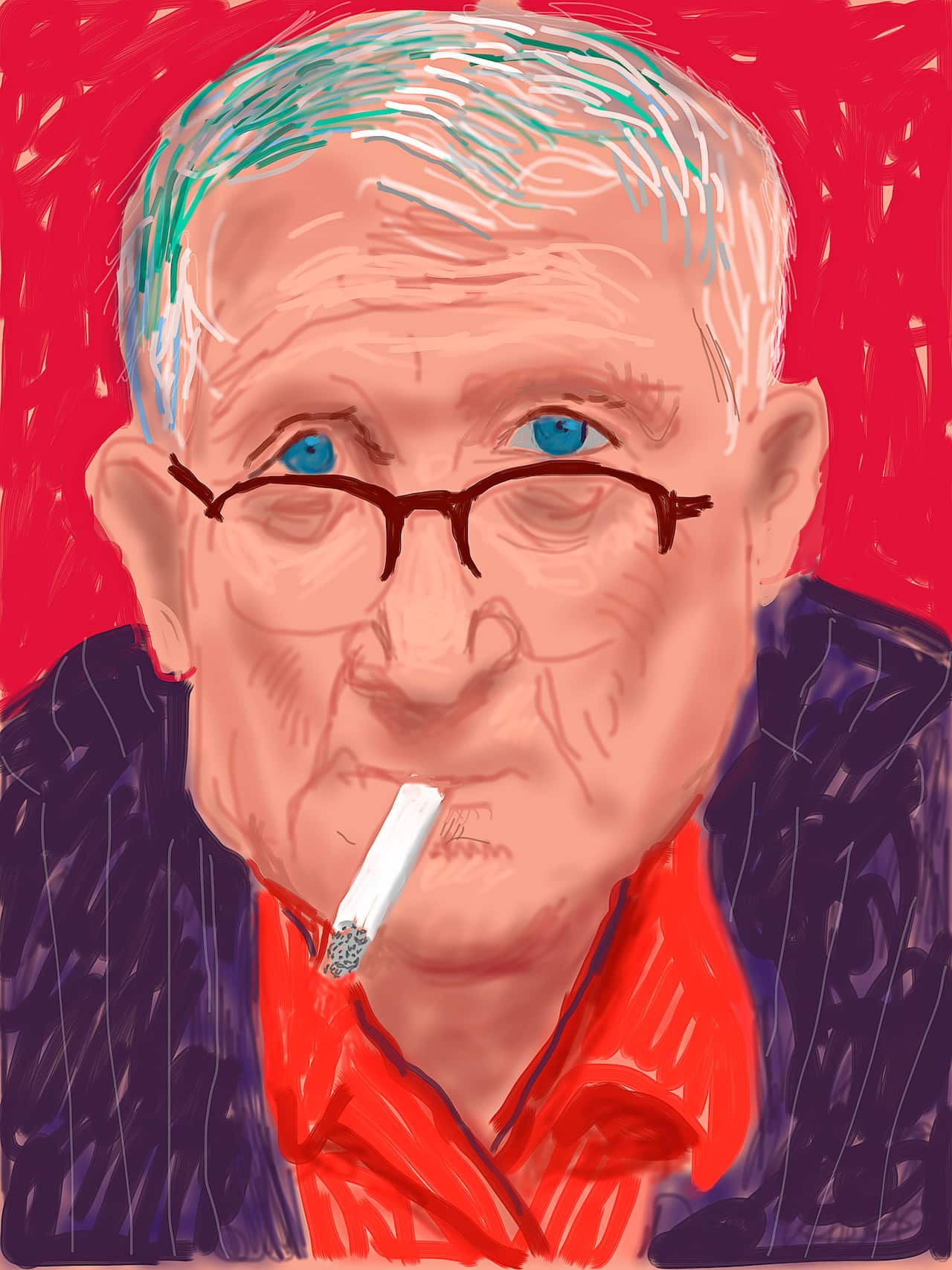 David Hockney"Self Portrait, 20 March 2012"iPad Drawing© David Hockney