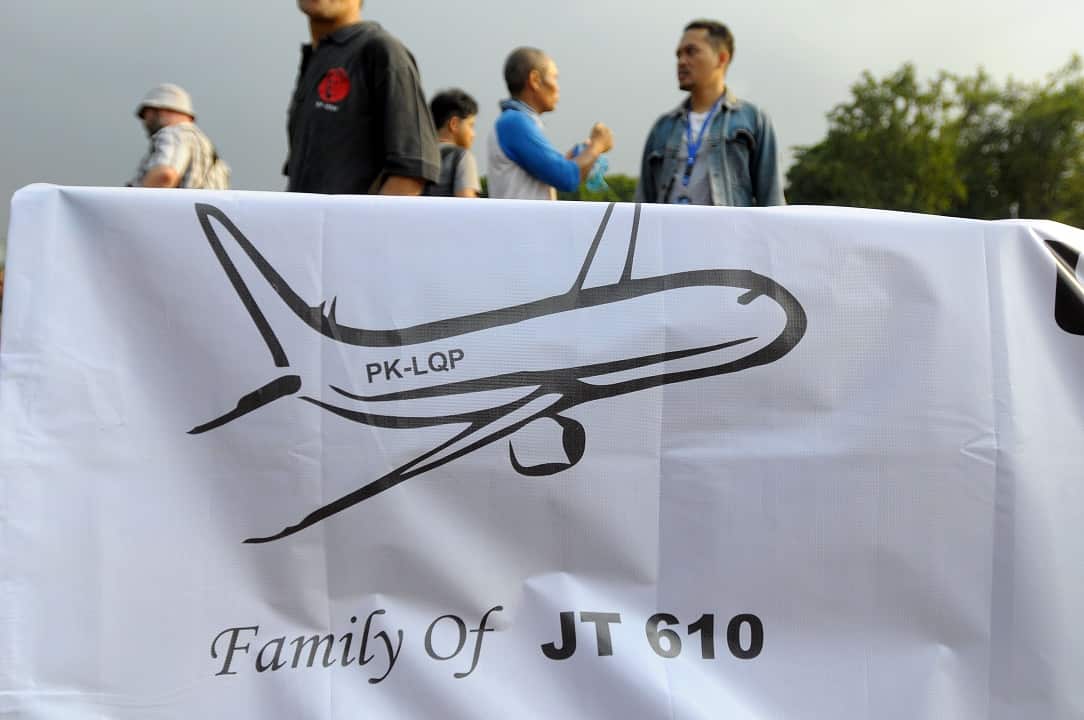 December 2018: The family of the victims of the Lion Air JT 610 held an action in Jakarta.