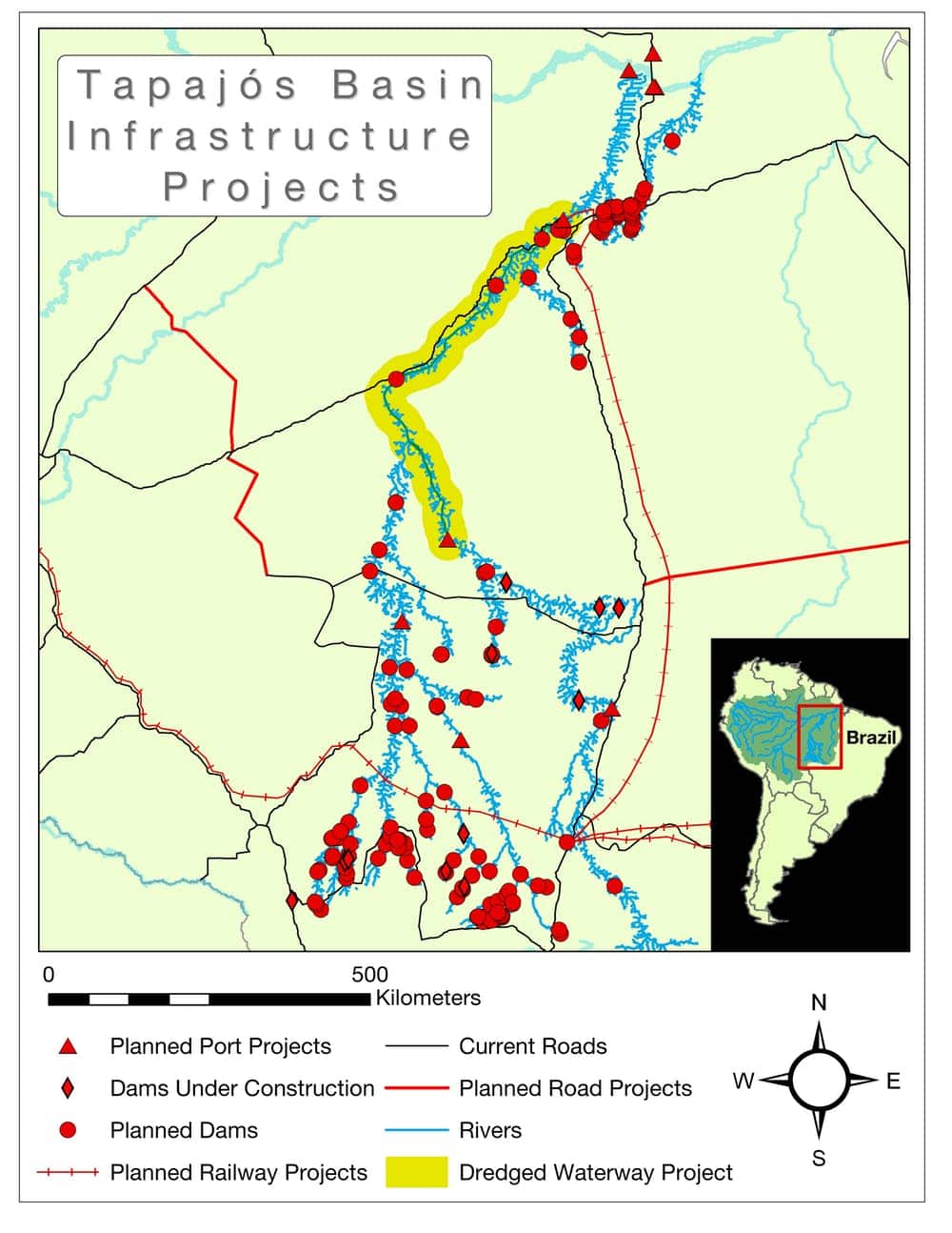 A complex of dams, roads and waterways could turn the remote Tapajos River basin into a South American trading hub in the heart of the Amazon rainforest