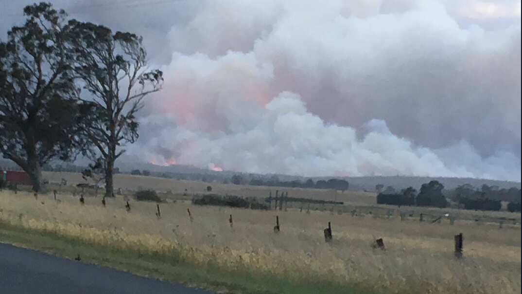 The Victorian fire near Rosedale.