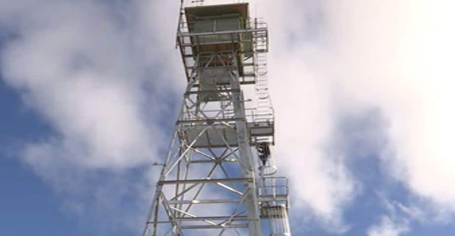 Mr Habeck's day starts with a 20-metre climb.