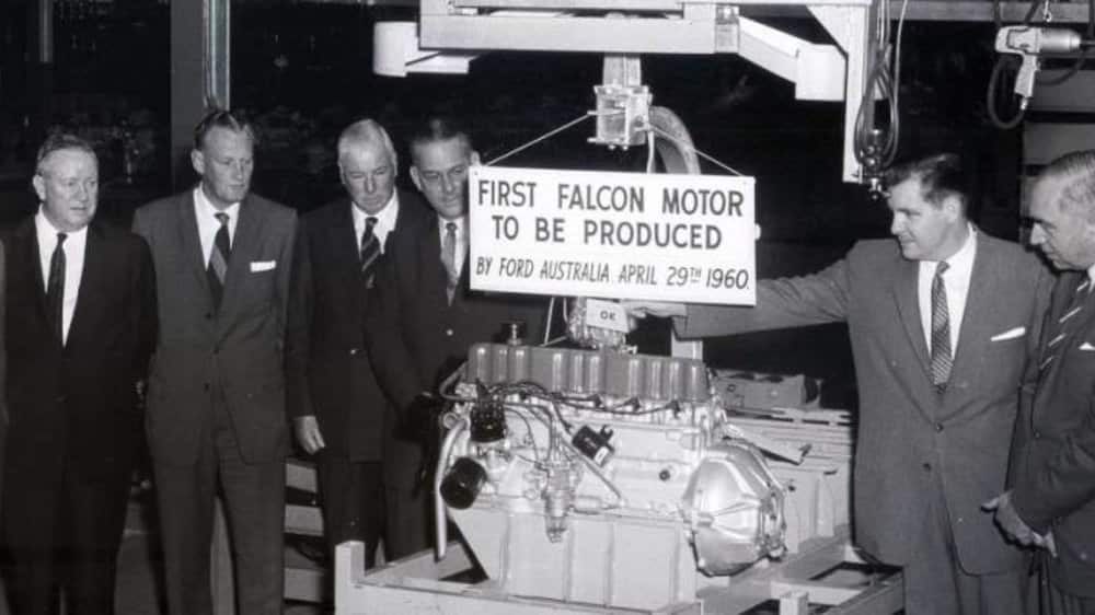 The first Falcon motor to be produced April 29, 1960