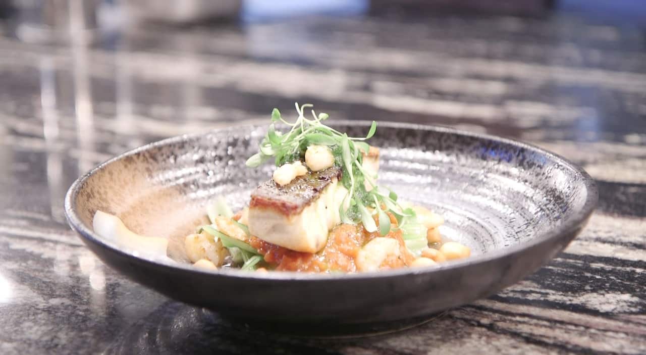 Luke's restaurant Glass Brasserie is located in Sydney's Hilton Hotel