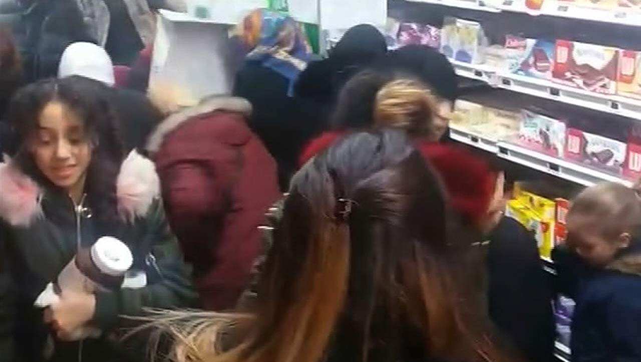 Several people were reportedly injured after a scramble for discounted Nutella.