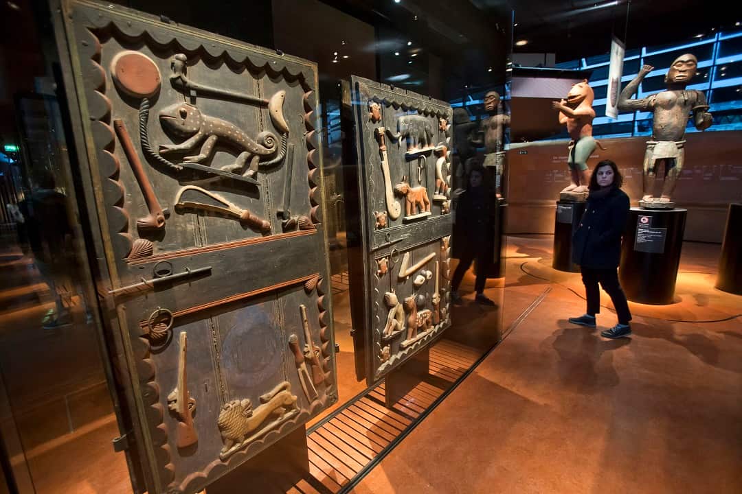 Doors from the King's Palace in the Dahomey kingdom are among the artworks taken by the French army in 1892.