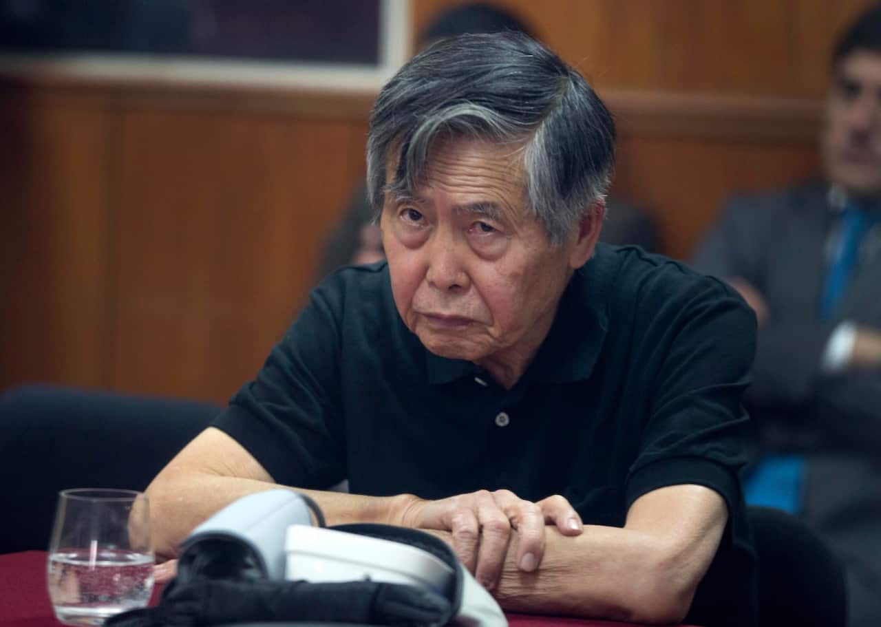 File photo of Peru's jailed, former President Alberto Fujimori 