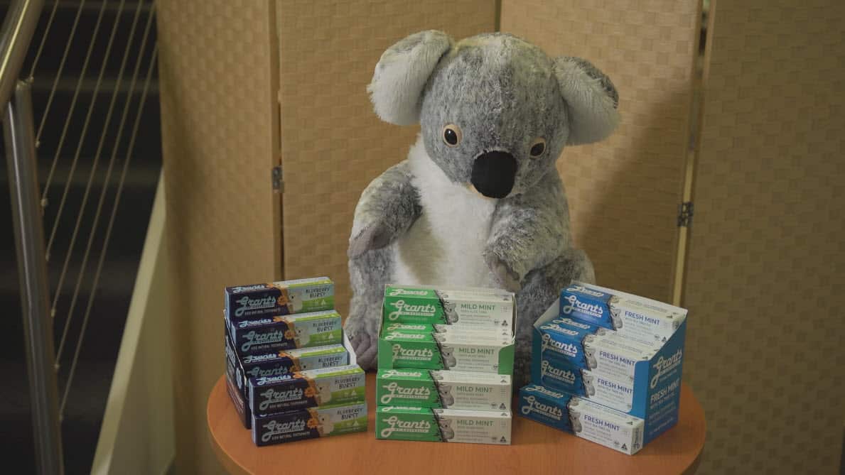 Grants of Australia toothpaste. 