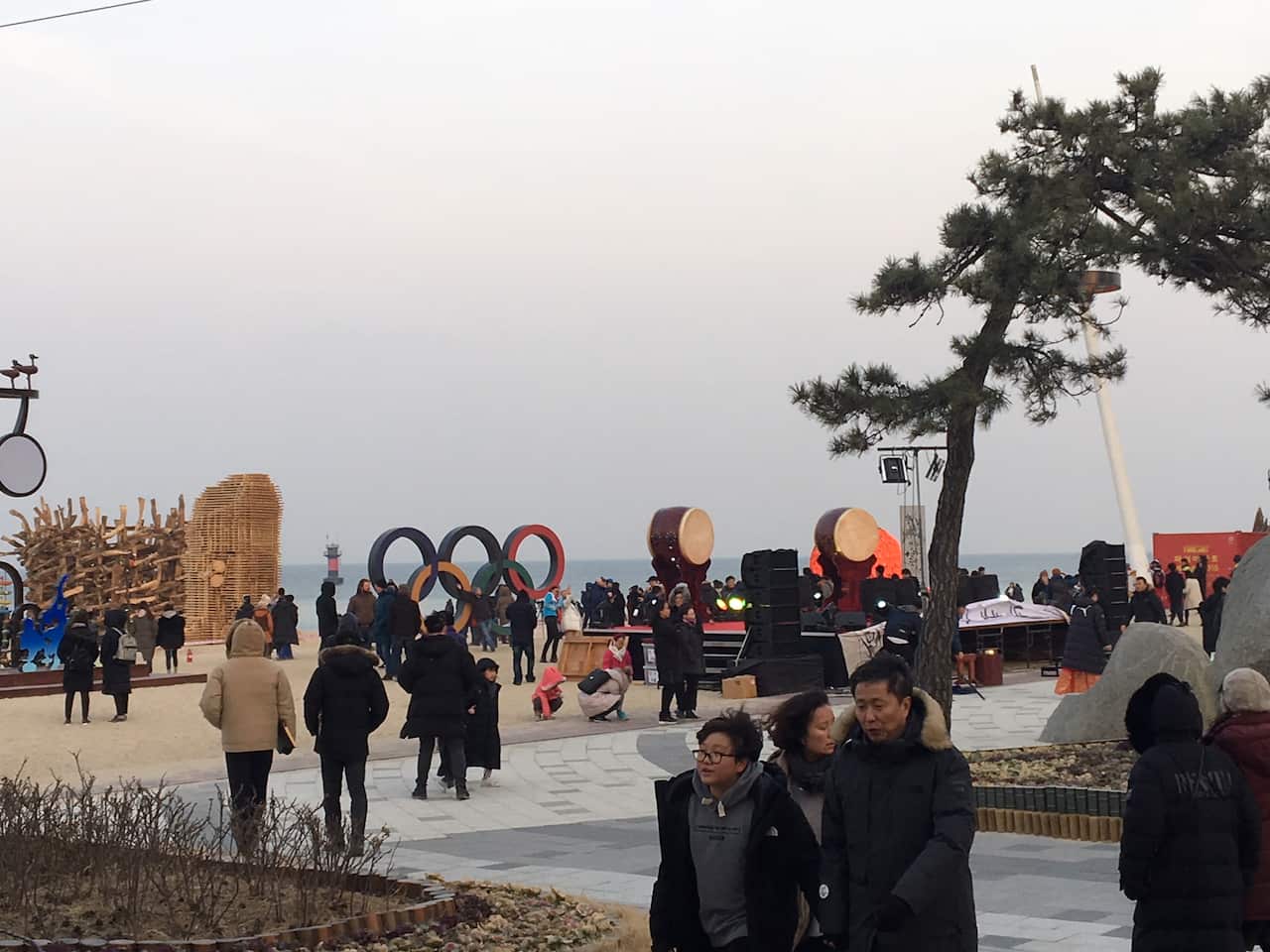 Gangneung is a popular tourist destination for South Koreans in the summer.