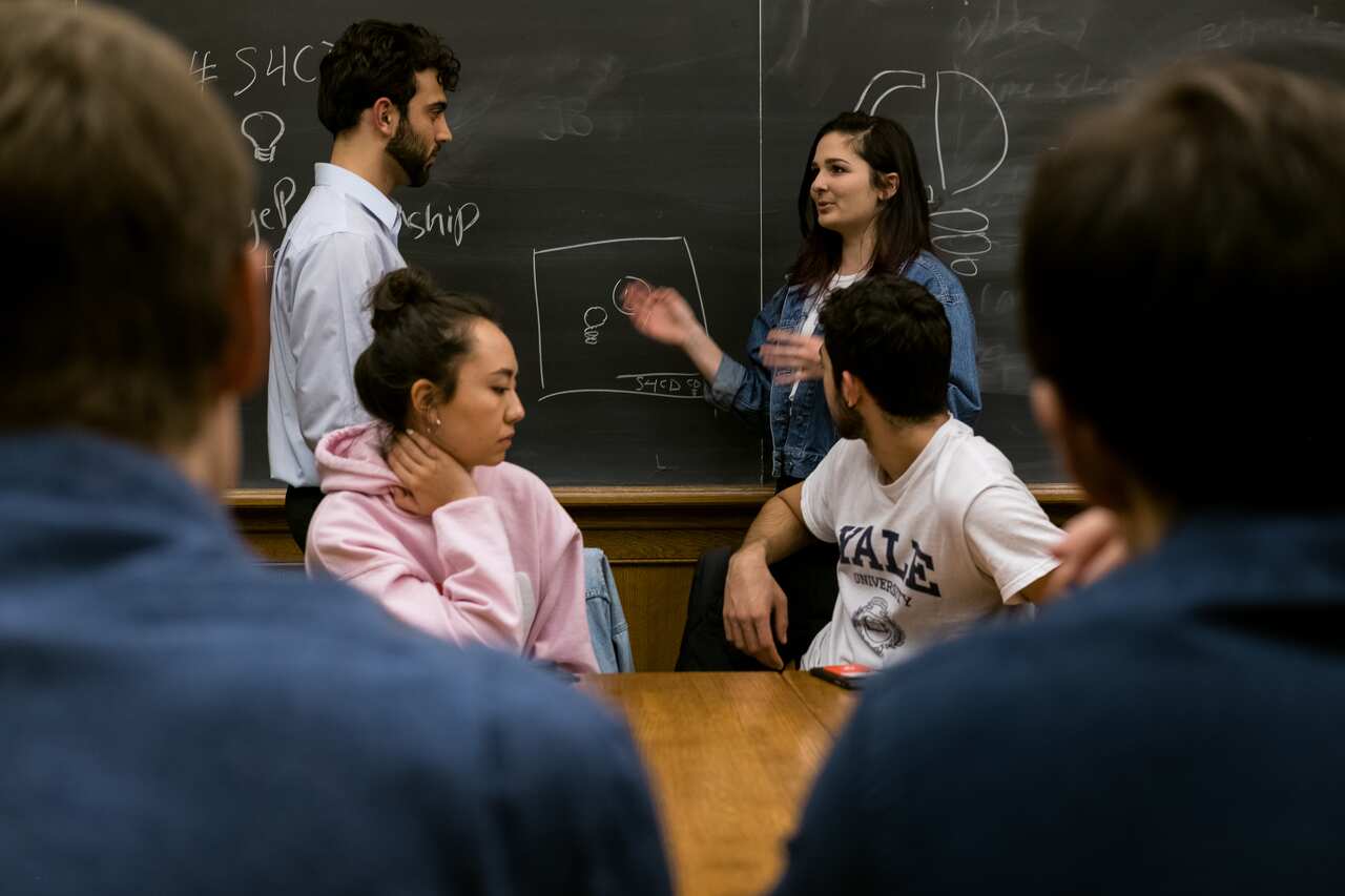 university students talking politics