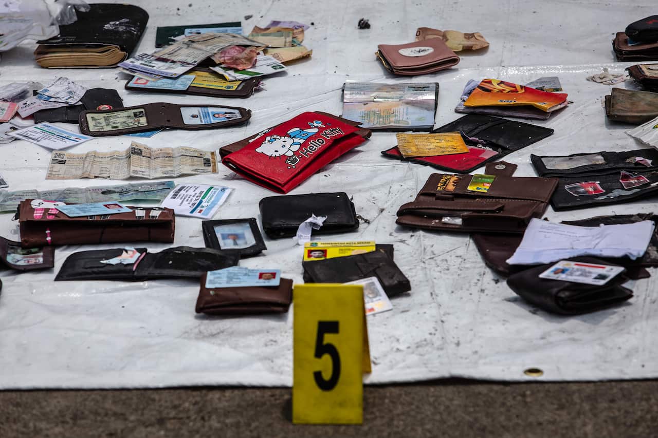 Personal items recovered from Lion Air flight JT 610.