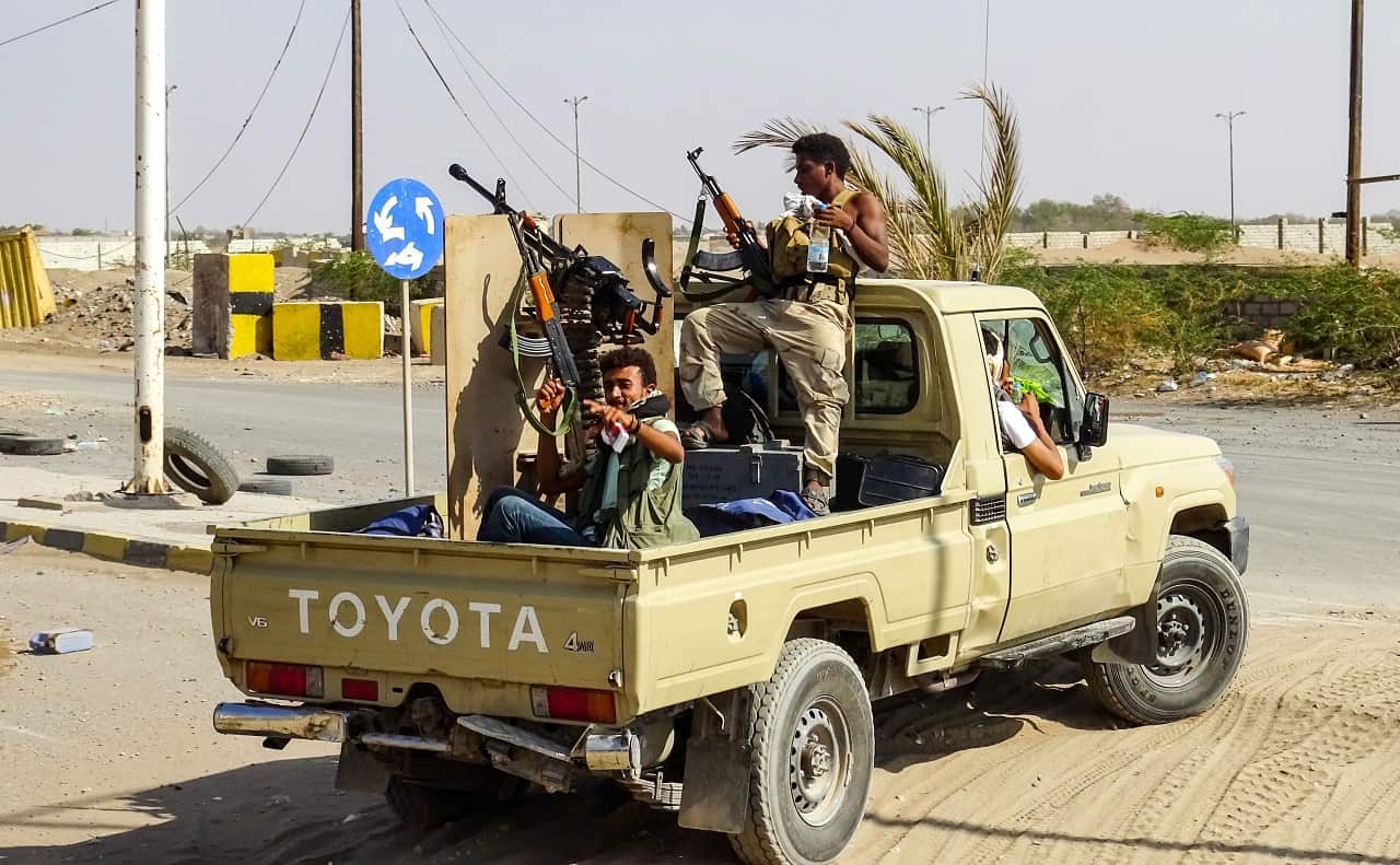 Yemeni pro-government forces in Hodeida on November 18.