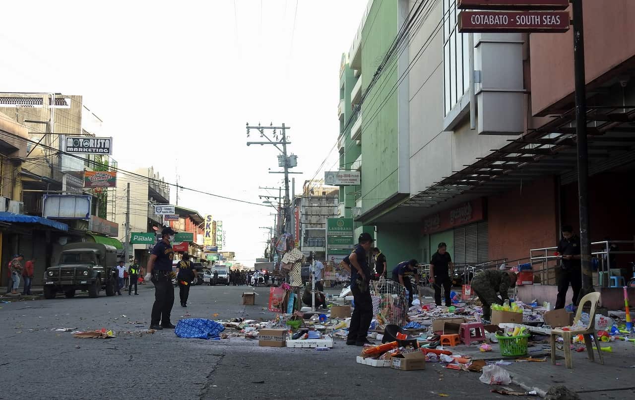 The aftermath of the bomb.