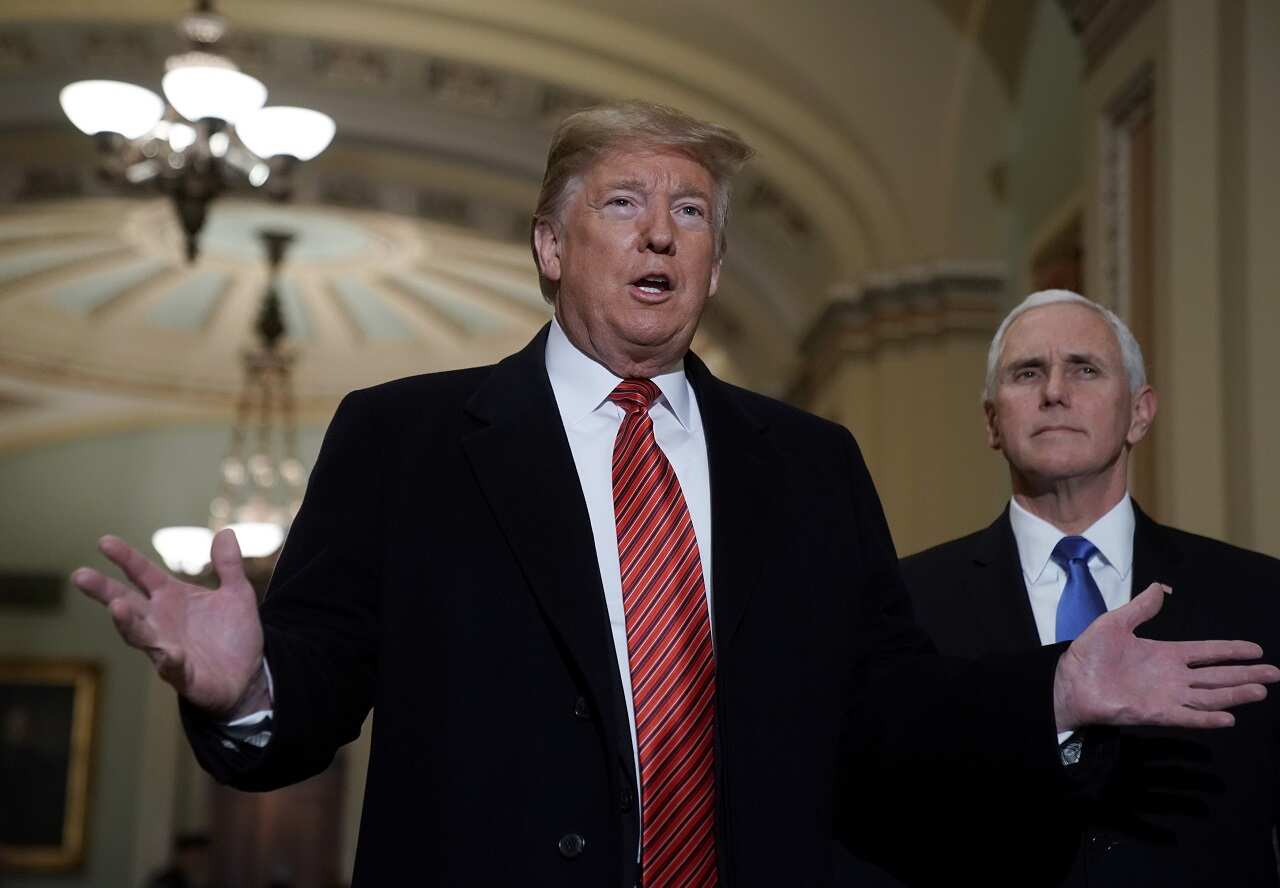 President Donald Trump at the White House on 9 January.