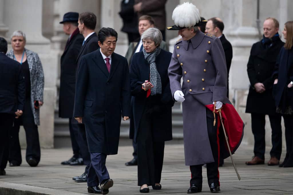 Theresa May Hosts Japanese Prime Minister Shinzo Abe