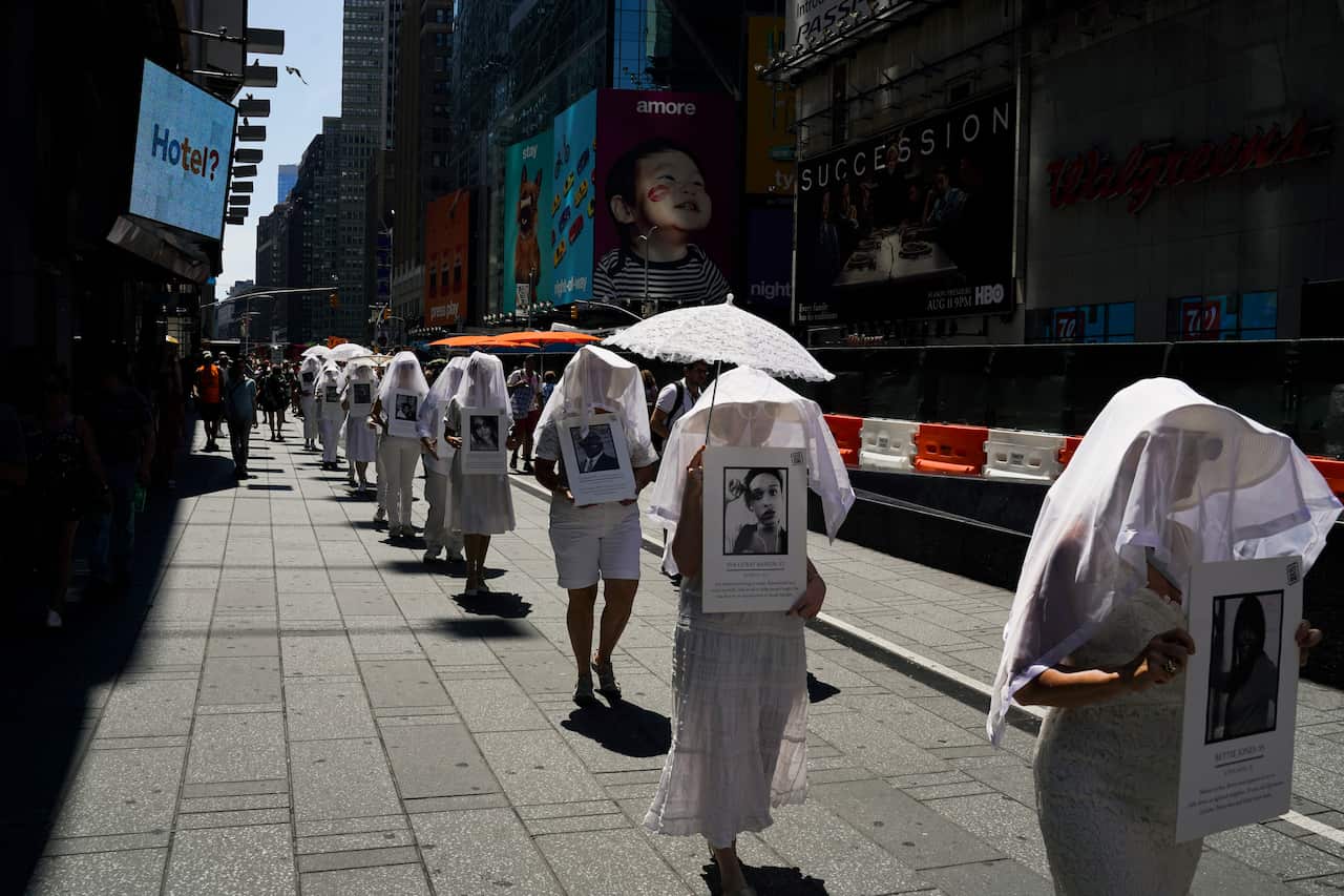 Protestors March Against Gun Violence In NYC After Two Mass Shootings