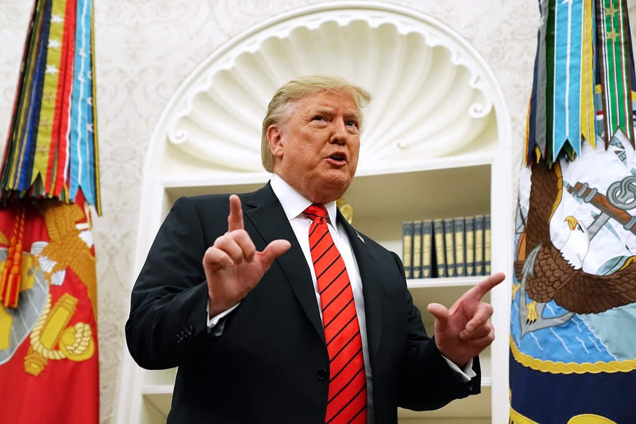 Donald Trump in the Oval Office on Monday.