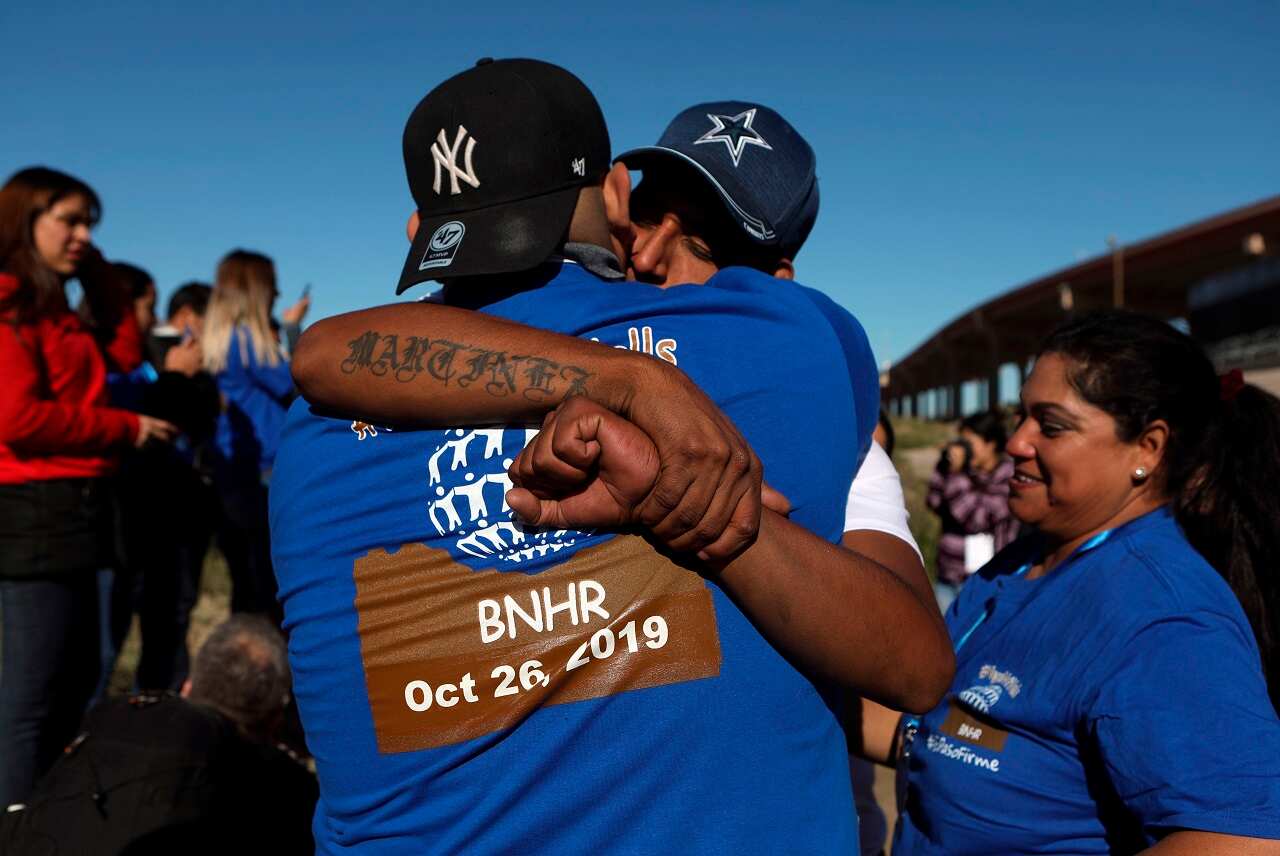 Hundreds of people briefly reunited during the event.